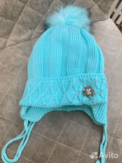Шапка для девочки 2-3 лет на зиму