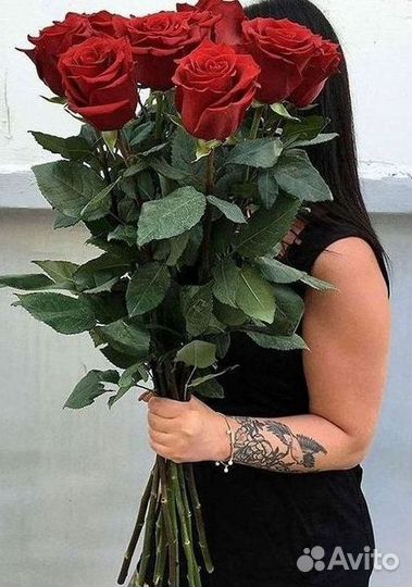 Длинные высокие розы 110 150 160 180 200 см