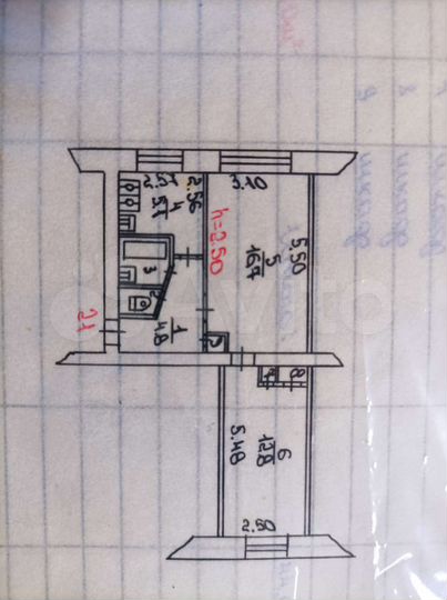 2-к. квартира, 44 м², 1/5 эт.