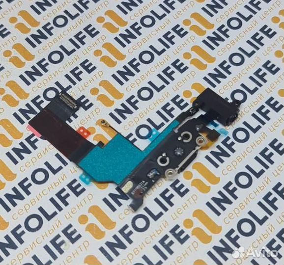 Шлейф для iPhone SE на системный разъем Черный