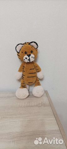 Мягкая игрушка тигренок 34см ручной работы