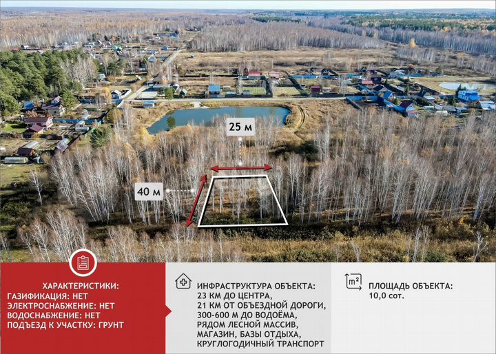 Участок 10 сот. (СНТ, ДНП)