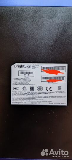 Цифровой медиаплеер BrightSign XT1143