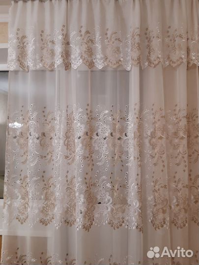 Тюль набивная, органза 5м