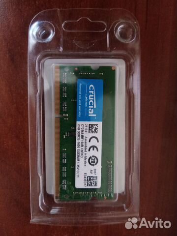 Оперативная память ddr3l so-dimm 2g 1600mhz crutic