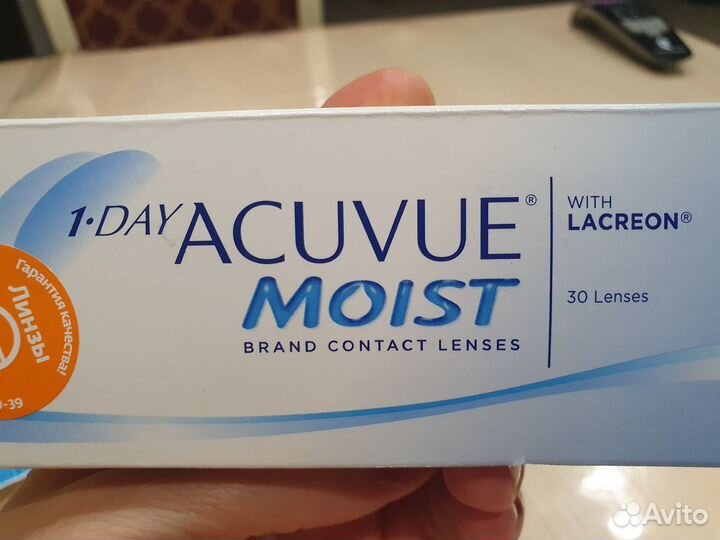 Линзы контактные acuvue moist однодневные