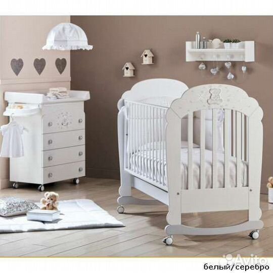 Комплект кроватка комод Италия