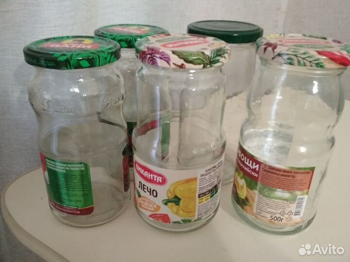 Банки 0,5 л стекло с винтовой крышкой