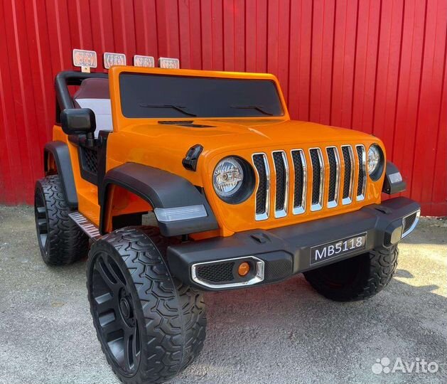 Детский электромобиль двухместный jeep