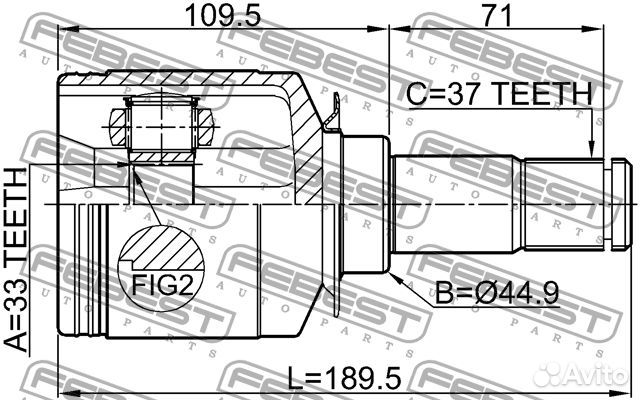 Шрус mercedes-benz GL-class (X164) /X166/W164/166