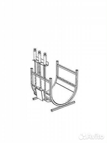 Дровница для камина,бани,печи с печным набором