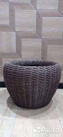 Вазоны для цветов из ротанга