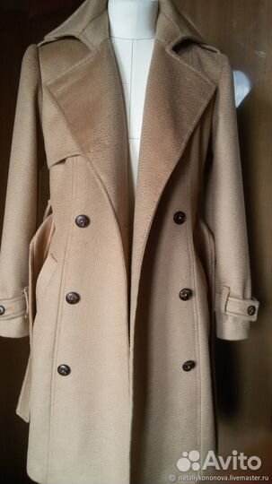 Пальто тренч из верблюжьей шерсти
