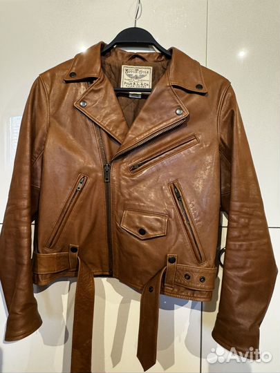 Кожаная куртка polo ralph lauren, оригинал, s