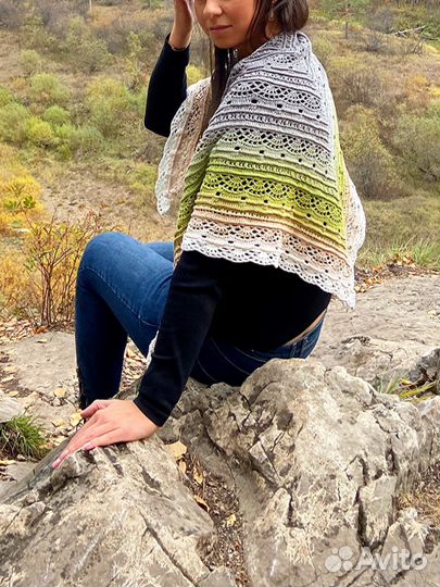 Бактус, шаль, шарф, палантин