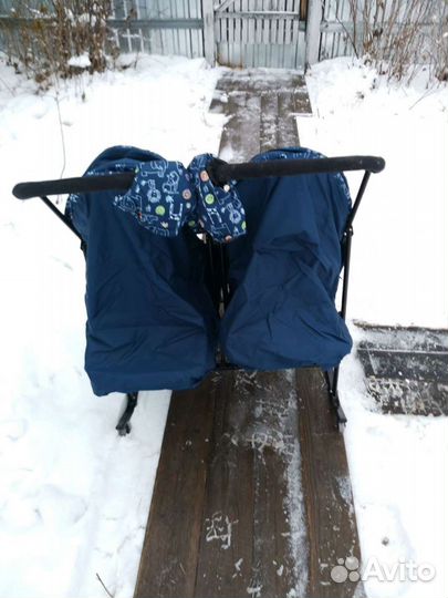 Сани детские двойные