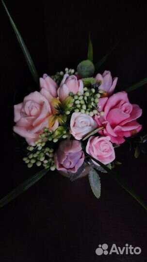 Букет из мыльных роз