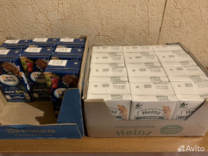 Детская жидкая молочная каша heinz 6+