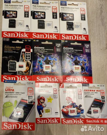 Карта памяти micro sd 512,256,128,64