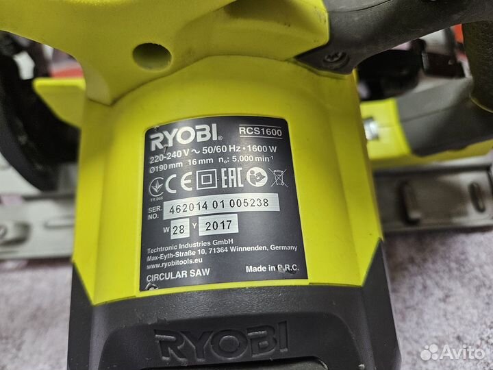 Дисковая пила ryobi rcs1600