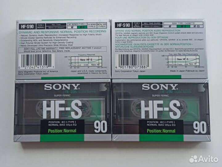 Новые аудиокассеты sony CHF / sony EF / sony HF