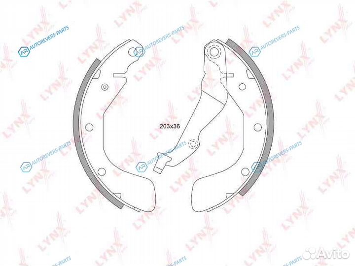 BS-1802 Колодки тормозные барабанные зад