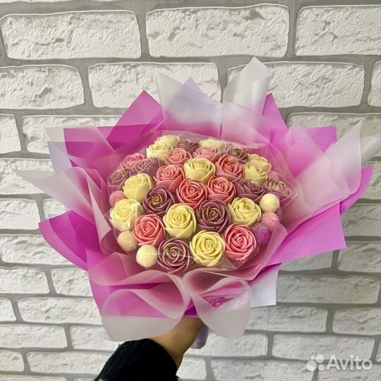 Шоколадные букеты/розы/пионы/тюльпаны