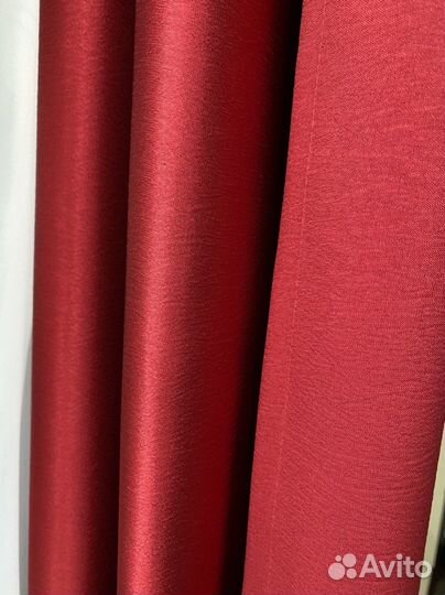 Шторы портьерные, цвет бордовый, матовая 200х250см