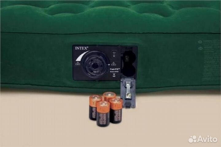 Матрас надувной intex с насосами 152х203х23см