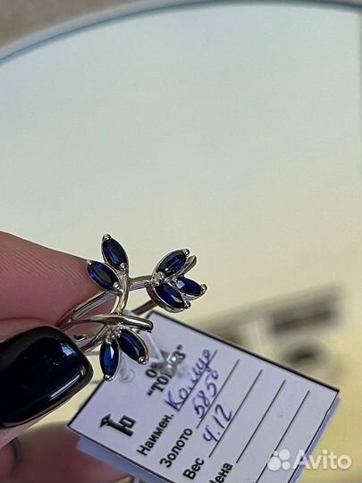 Кольцо с сапфиром