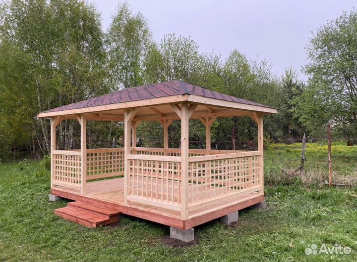 Деревянные беседки для дачи