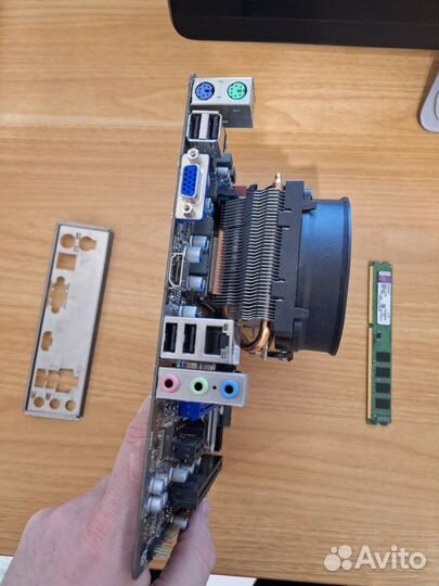 Комплект мат плата, проц, память, кулер