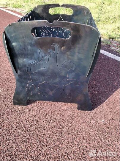 Мангал 16RUS Высокогорск +кочерга+чехол+2полки