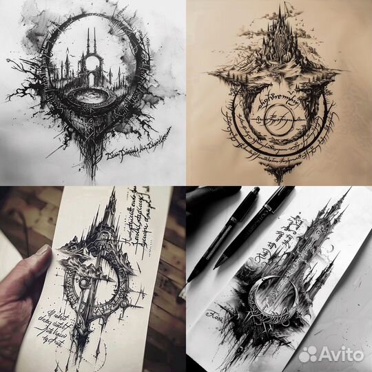 Разработка эскиза тату