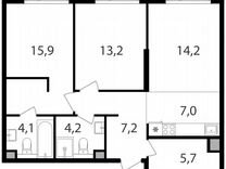 2-к. квартира, 71,5 м², 3/21 эт.