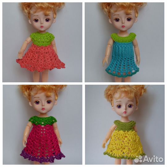 Вязаная одежда для куклы Баболи, 16 см