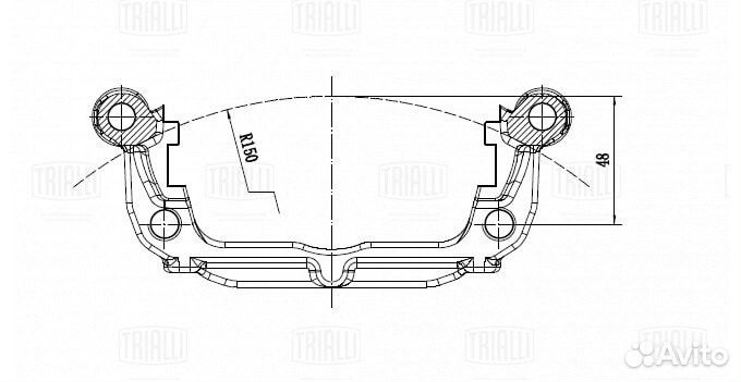 Скоба суппорта заднего trialli CF 350150