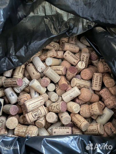 Винные пробки натуральные в мешках