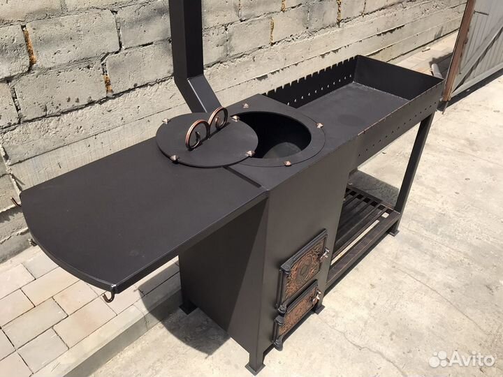 Мангал с печью под казан до 16л Арт.-0132