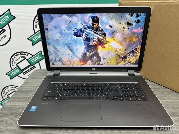 Огромный игровой HP core i7 8G Geforce 840 SSD256