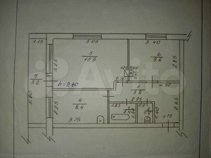 2-к. квартира, 48,9 м², 2/2 эт.