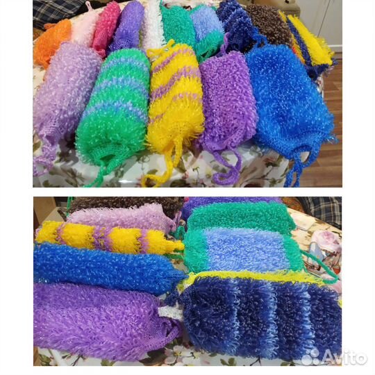 Мочалки ручной вязки