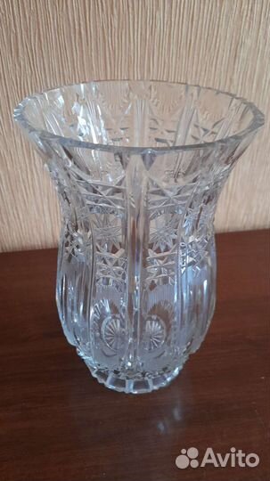 Хрустальная ваза большая,Богемия, 60-70 годы,ссср