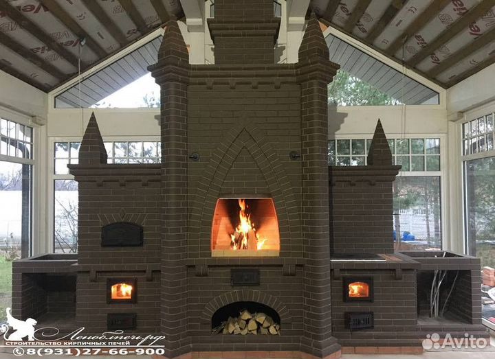 Печи камины из кирпича