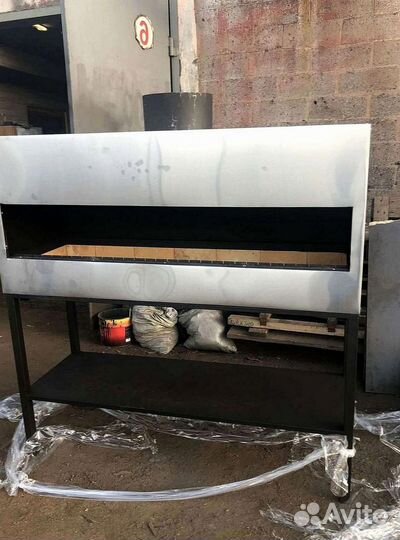 Мангал для кафе, мангал с дымоходом
