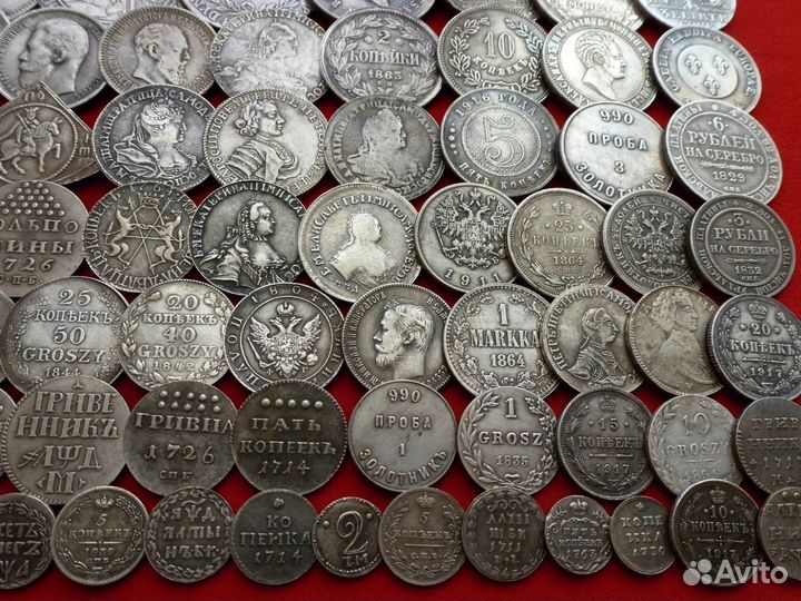 Коллекция 140 царских полтин Копии