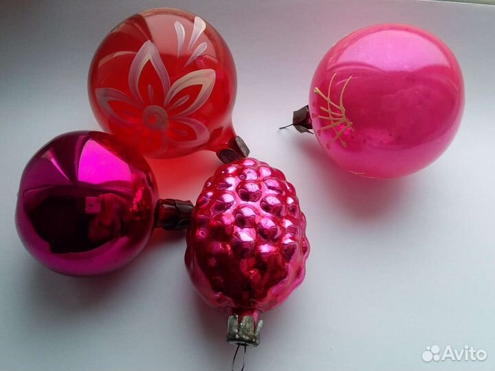 Ёлочные игрушки СССР Гранат Виноград Шары Лот