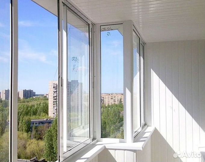 Остекление балконов и лоджий под ключ U0613