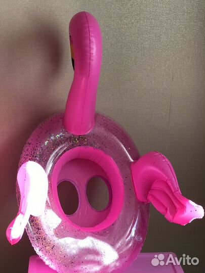 Надувной детский круг фламинго