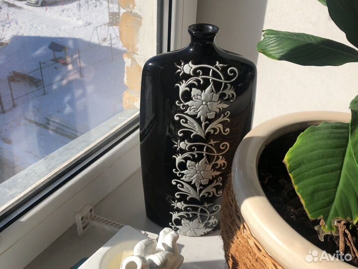 Ваза с шарами керамика стекло тяжелая